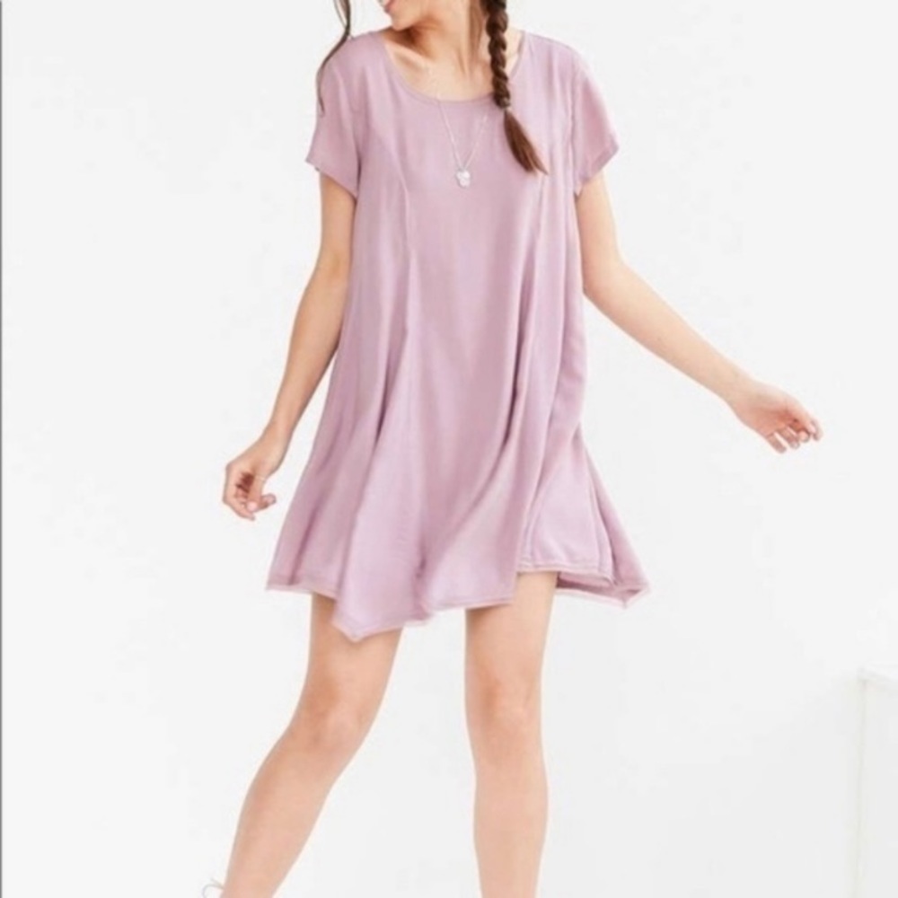 Silence + Noise Anthropology Lilac Babydoll Dress M